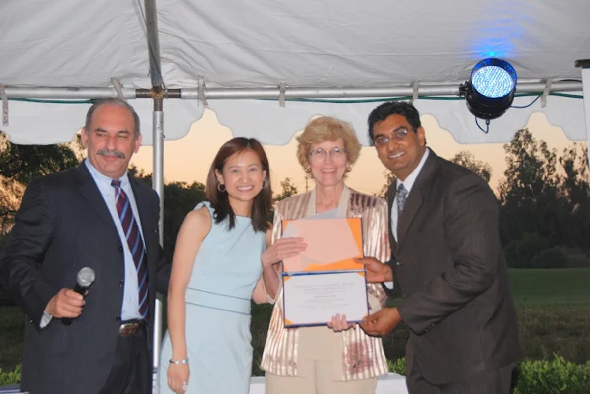 Dr. Vishal Rajan Sharma receiving recognition during his fellowship at the University of California
