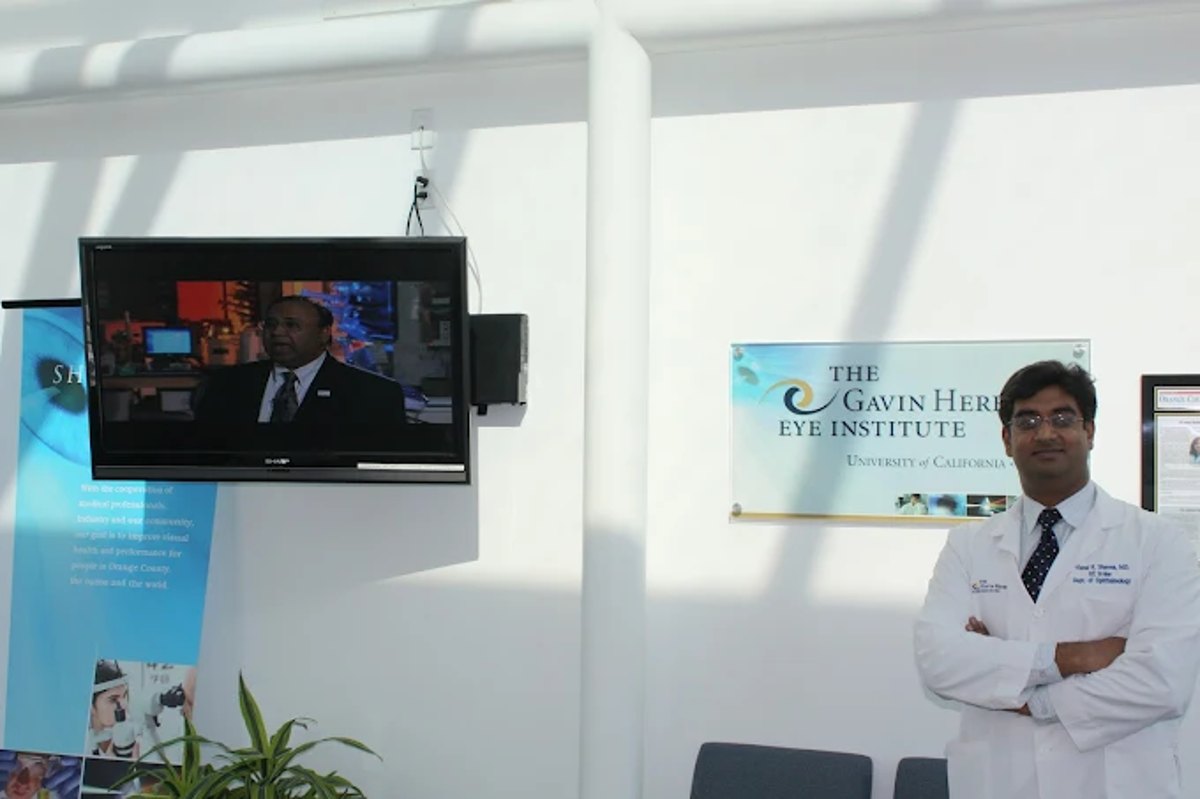 Dr. Vishal Rajan Sharma at the Gavin Herbert Eye Institute, University of California
